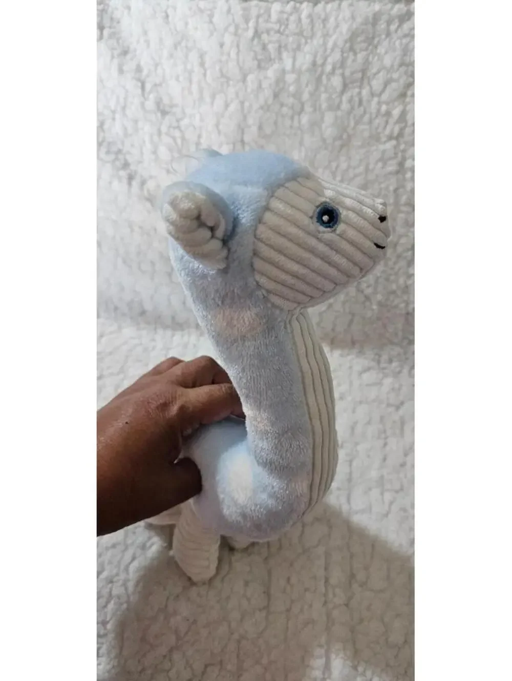 New Pet Factory Logical Llama Plush Dog Toy Blue White Squeaky Durable Soft 12